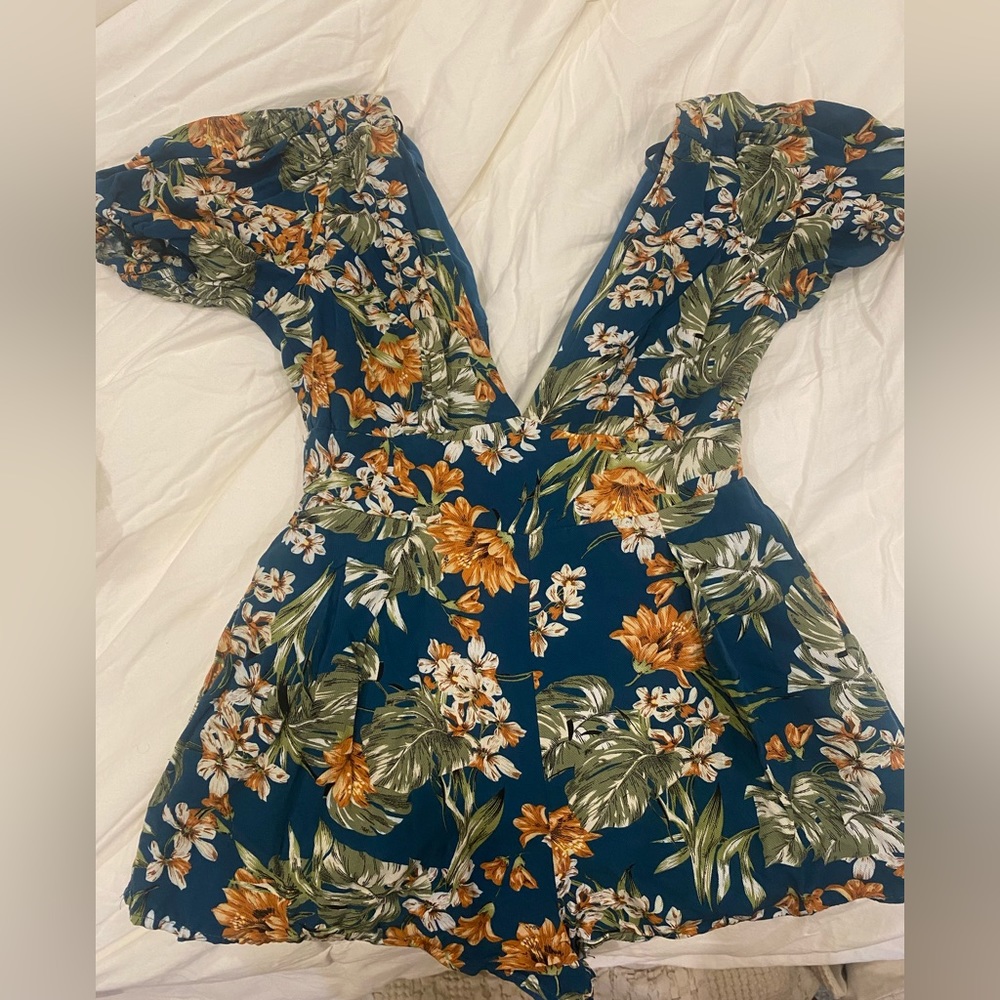 Here comes the sun floral romper